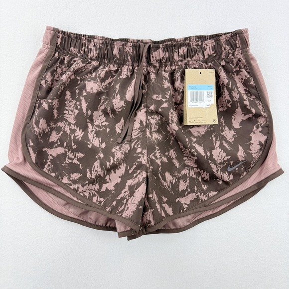 Nike Tempo Printed Running Shorts Size M‎ Womens Smokey Mauve FZ3482-208 - NEW - Picture 1 of 6